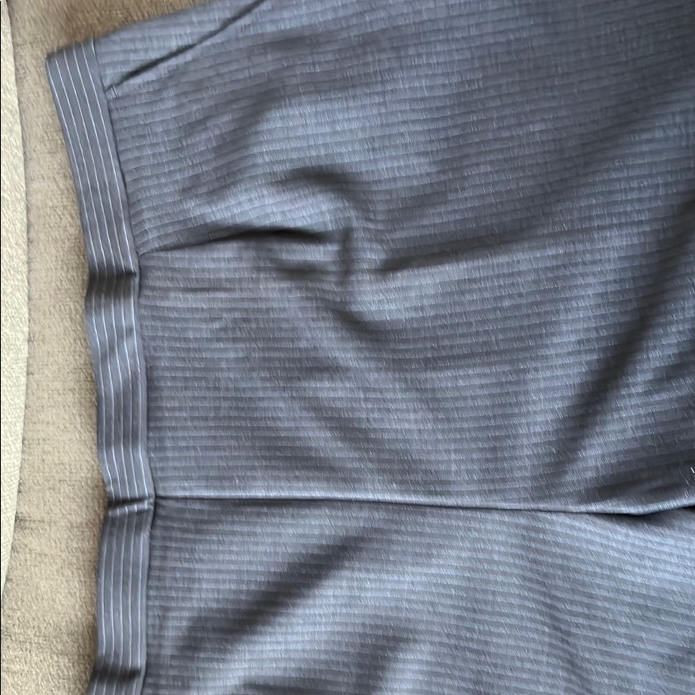 Sag Harbor Gray and White Pinstriped Cropped Pants - Picture 8 of 12
